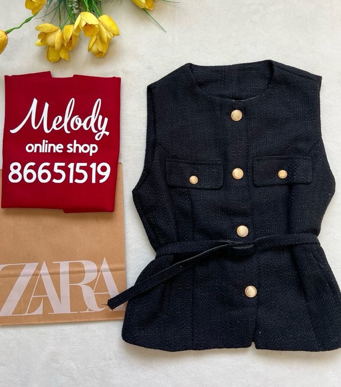 zara belted vest( har)