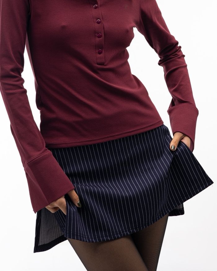 Striped mini skort V2