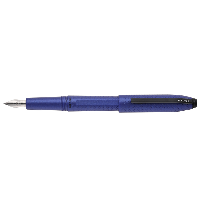Prism Deep Sea Blue Resin with Polished Chrome Stainless Steel Medium Nib Fountain Pen