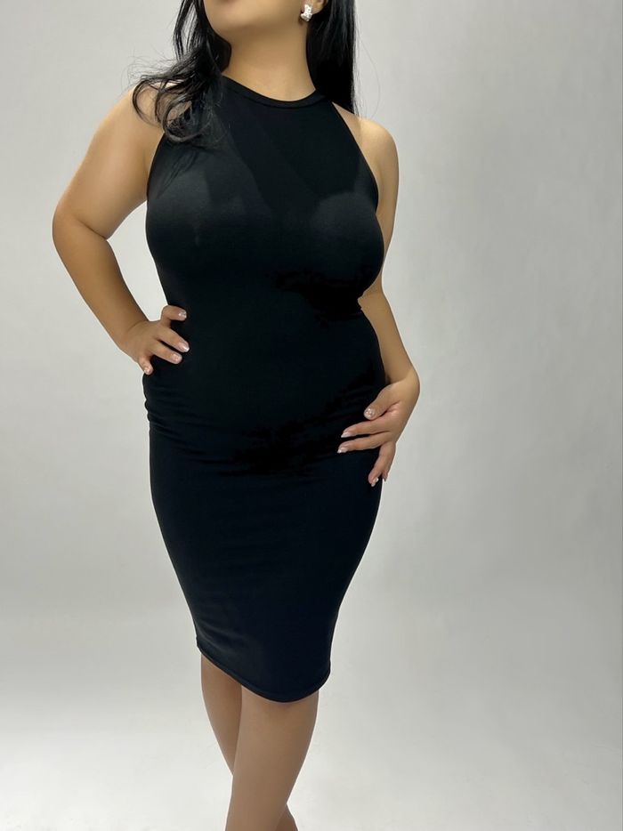 Halter neck midi dress