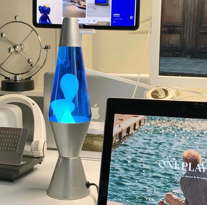 Blue lava lamp