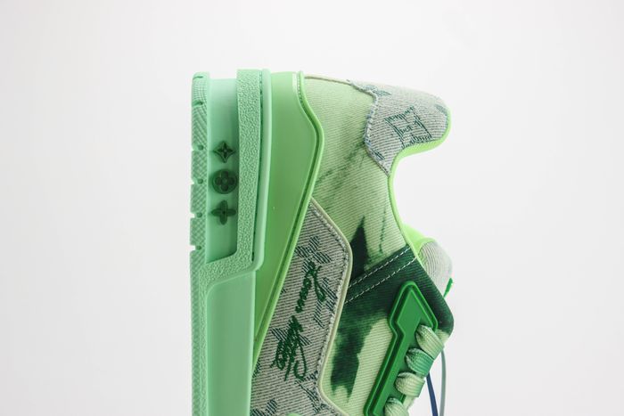 Trainer Low Denim "Bleached Green"