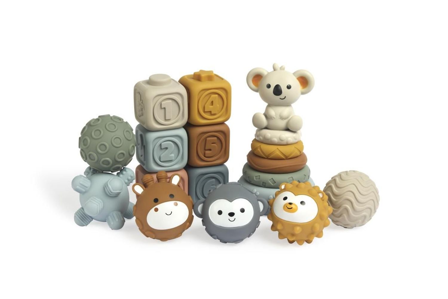 Baby Soft Stacking Building Blocks & Sensory balls
