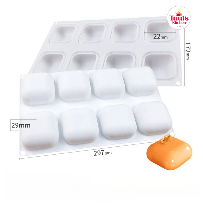 Мүссний силикон дөрвөлжин 8тай хэв