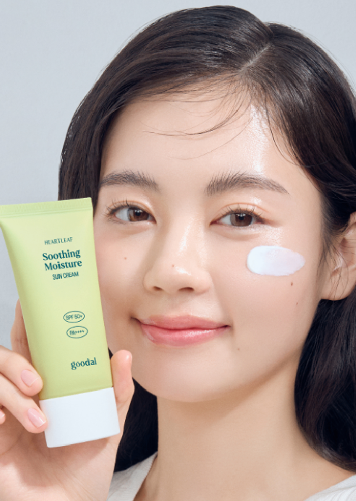 GOODAL HEARTLEAF CALMING MOISTURE SUN CREAM 