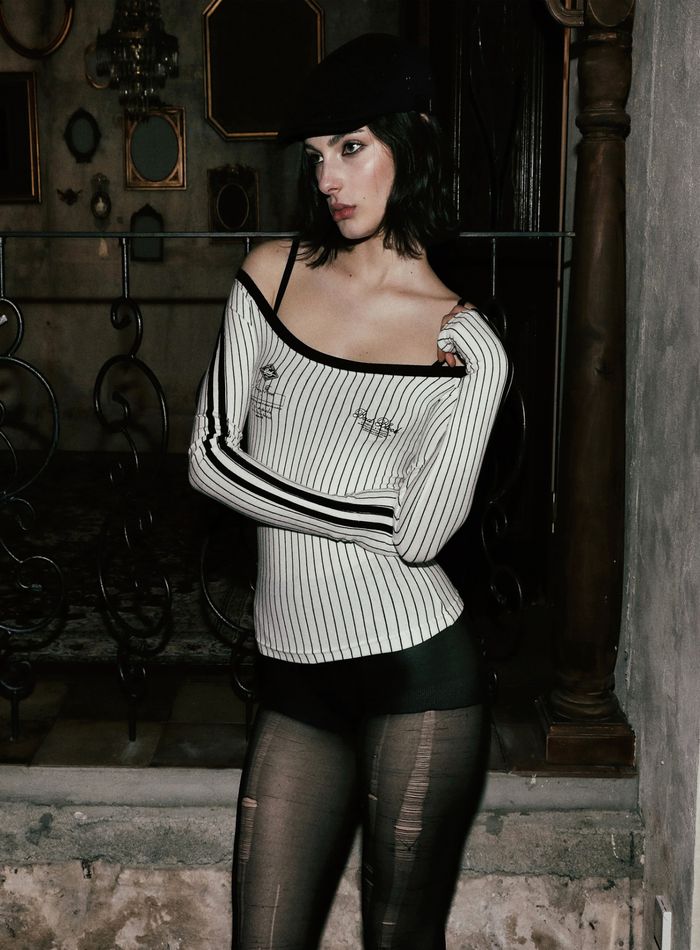 Classic Logo Off-Shoulder Top - White