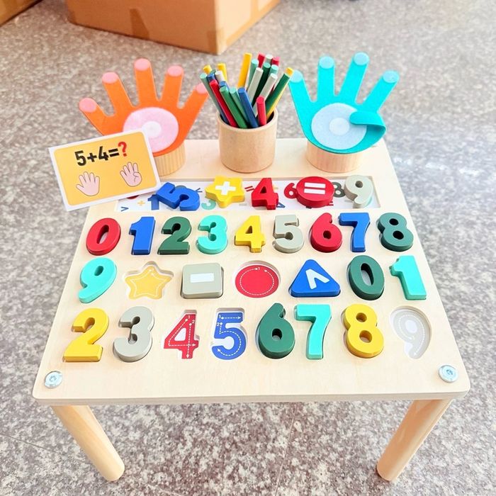 Number Puzzle Learning toy - Модон ширээтэй тоо сурах тоглоом