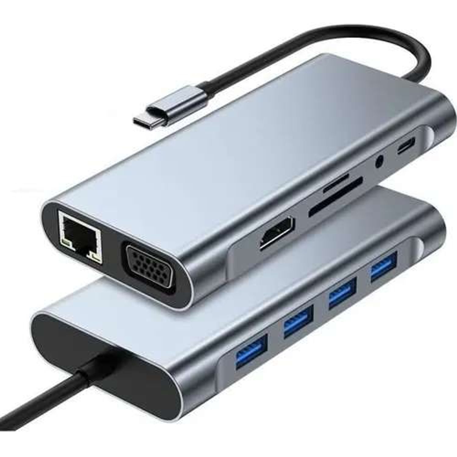 Type-C to HDTV 11-in-1 Multi-Function Dock Station Adapter
