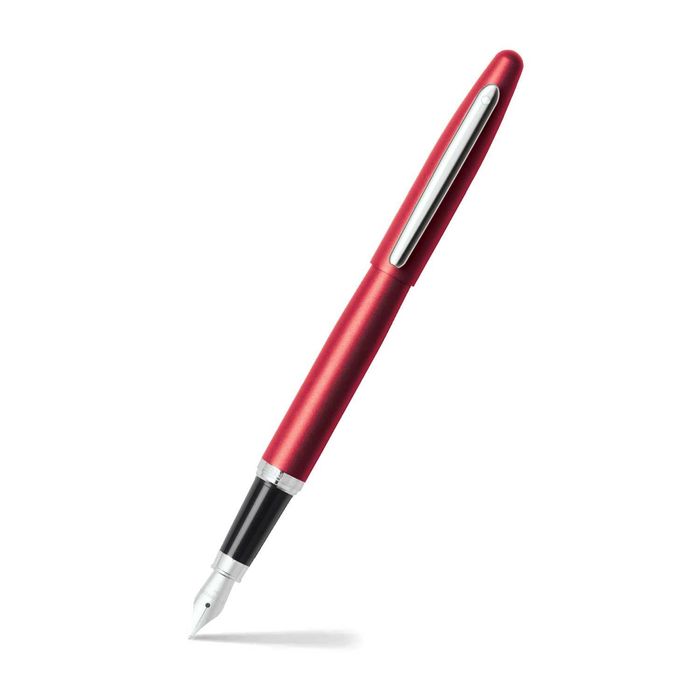 PEN SHEAFFER VFM E9403 EXCESSIVE RED WITH CHROME PLATED TRIMS MEDIUM FP