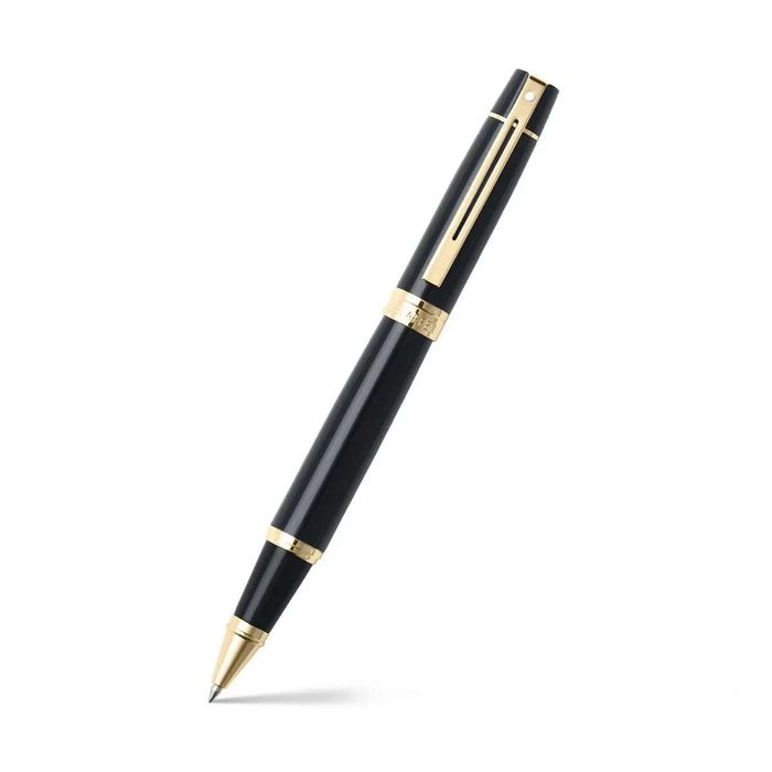 Sheaffer® 300 Glossy Black with Gold Trims Rollerball Pen 
