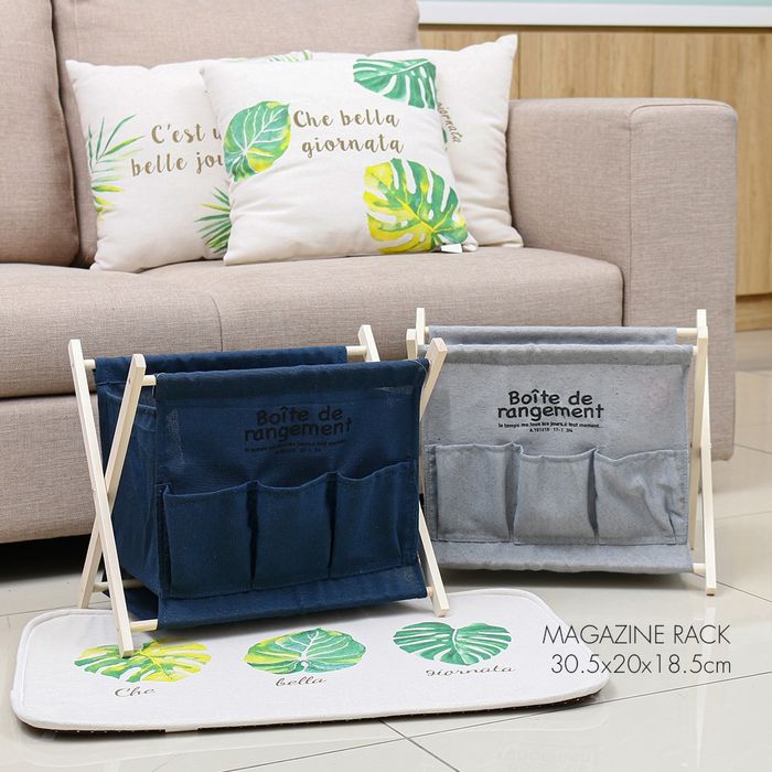 FABRIC MAGAZINE RACK 40X38CM