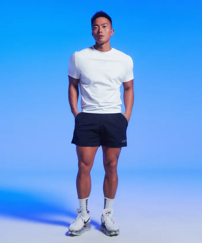 SILVER BRN MUSCLE FIT T-SHIRTS [WHITE]