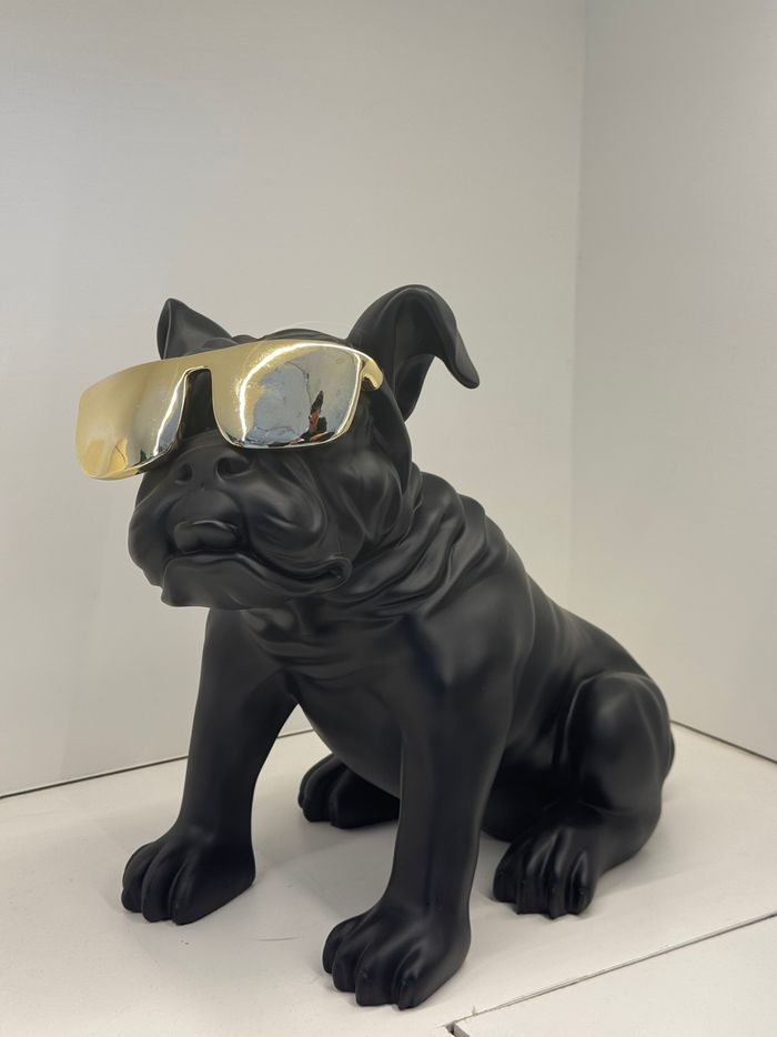 Black Bulldog Figurine