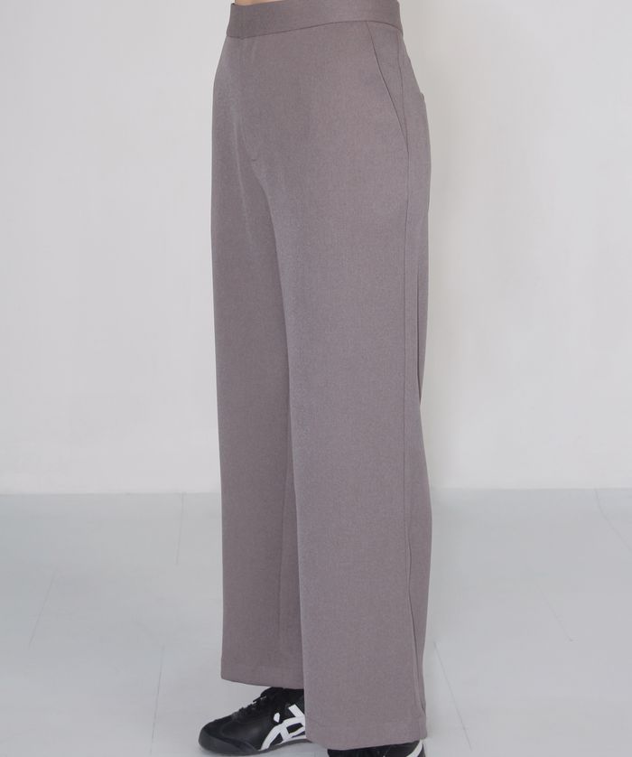 Taupe Grey Wide Trousers
