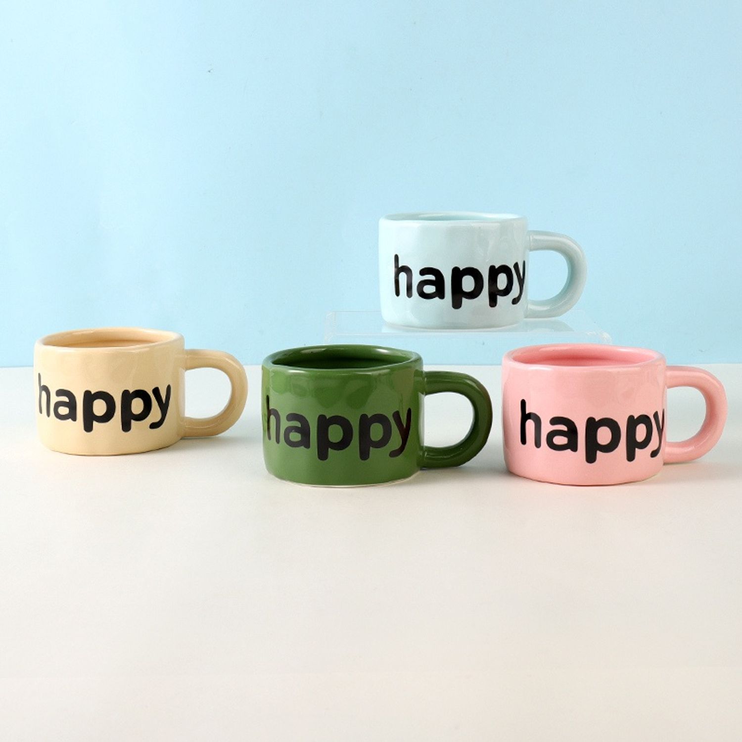 350mL/11.8fl.oz. Happy Letters Ceramic Cup