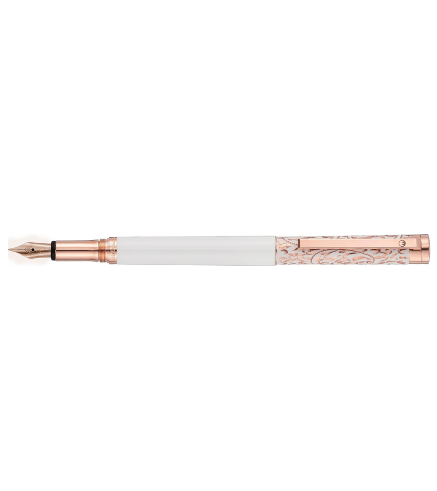 Waldmann Xetra Vienna Fountain Pen white lacquered Rose gold 