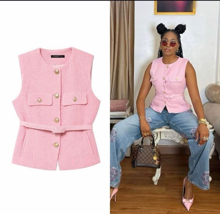 zara belted vest(yagaan)