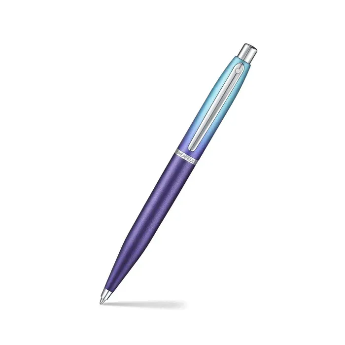 EXPRESSIONS VFM GRADIENT BLUE&CHROME TRIMS BP& METALLIC PURPLE ZIP CARD HOLDER
