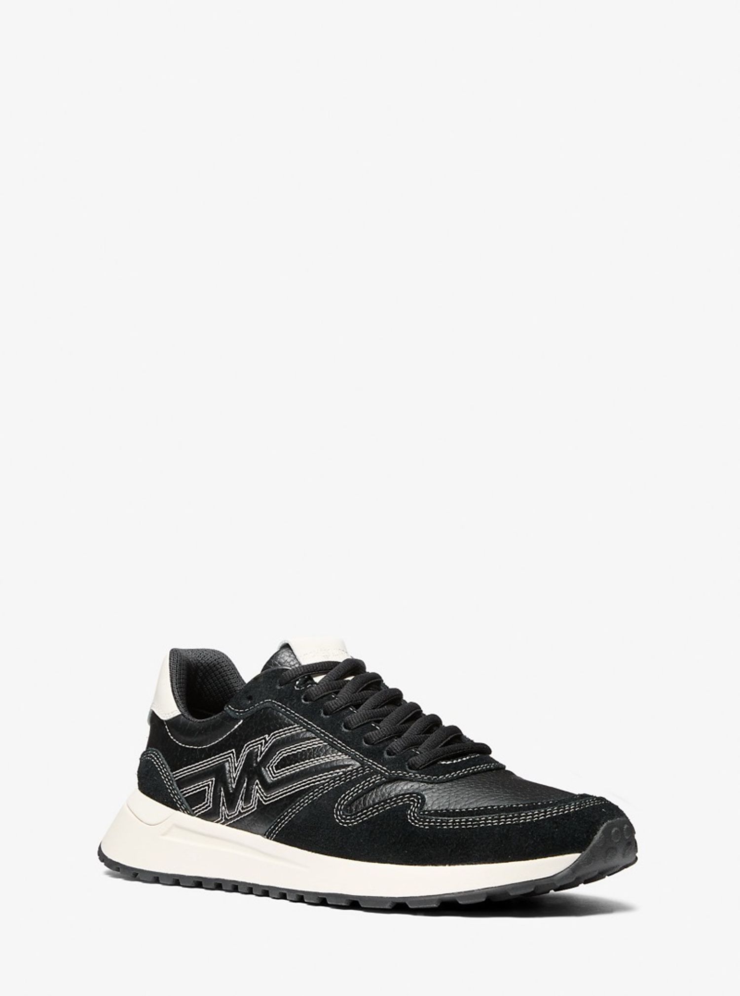 MK Dax Leather Trainer Black