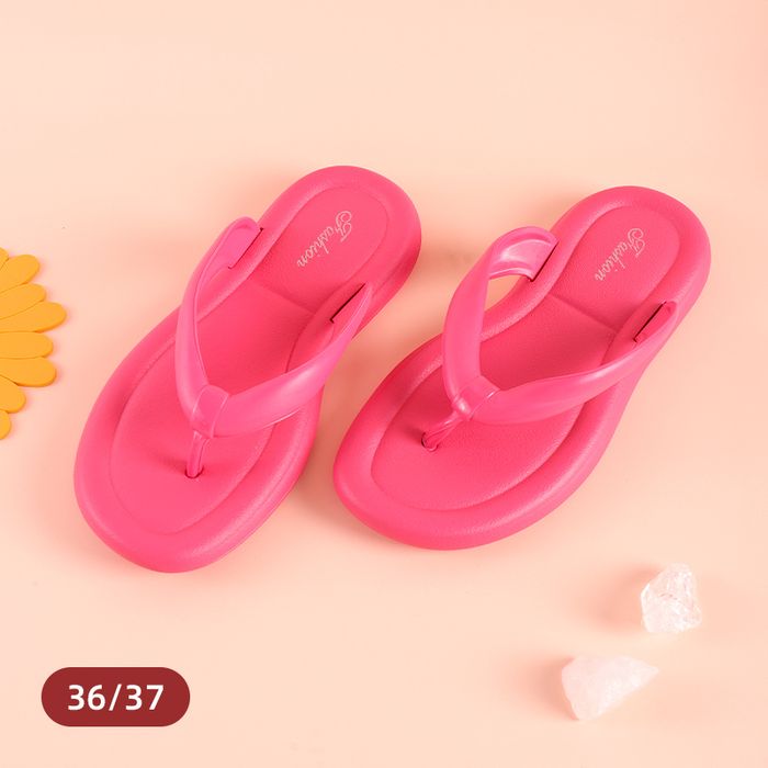 Stylish All-Match Flip Flops for Ladies (Rose Red 36-37)