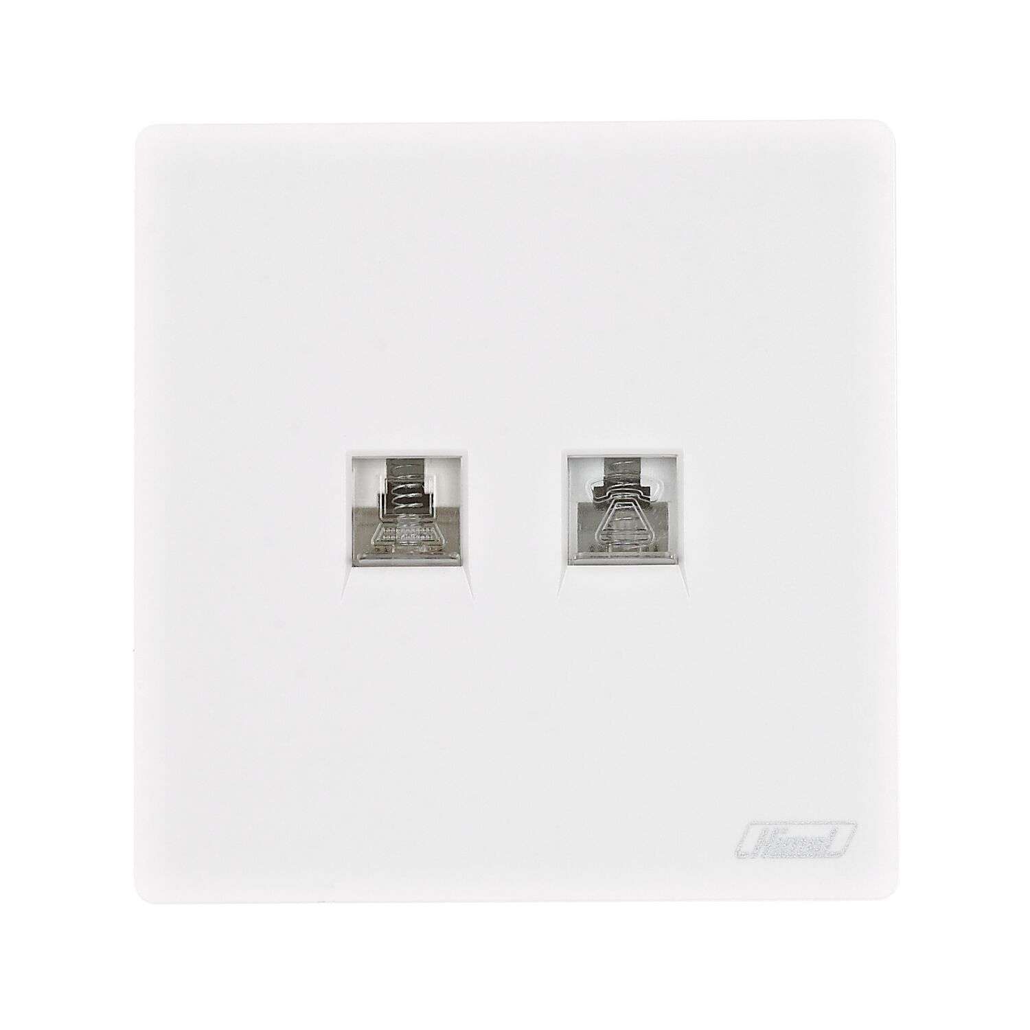 2 Gang Telephone & Cat 6 Data Socket