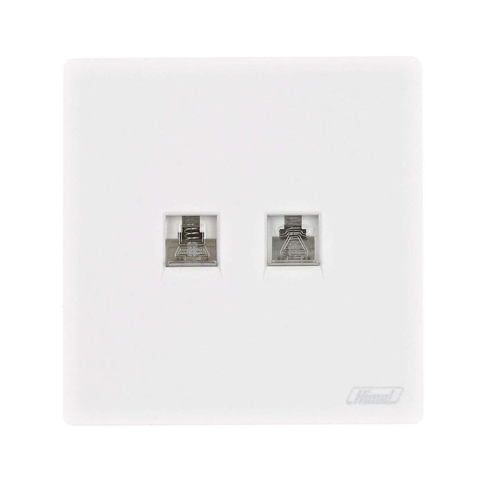 2 Gang Telephone & Cat 6 Data Socket