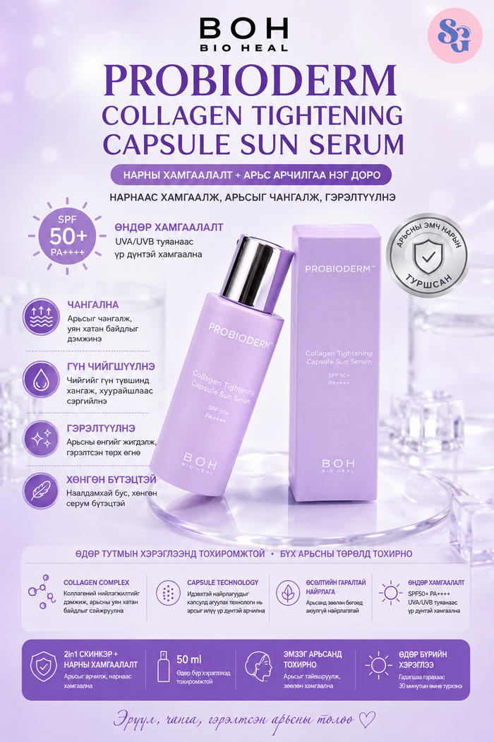BOH #PROBIODERM Collagen Tightening Capsule Sun Serum  50мл