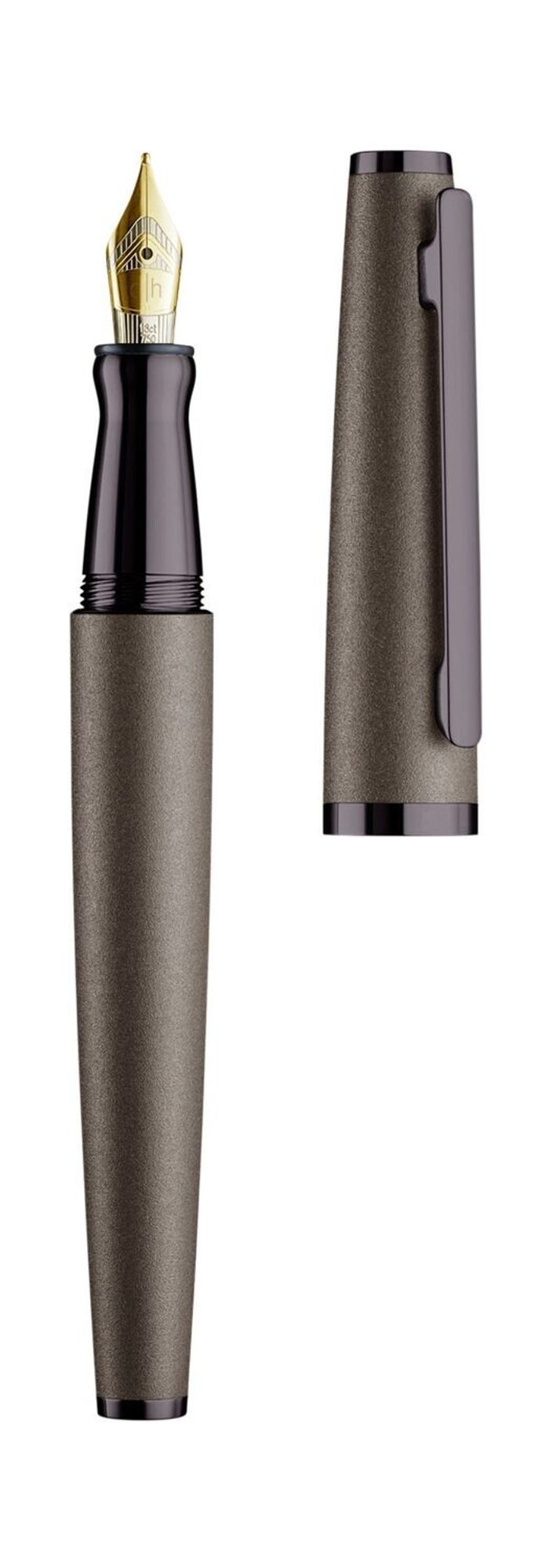 Otto-Hutt Design 06 Fountain pen M 18ct Gold, ash grey matt, fittings pvd coated