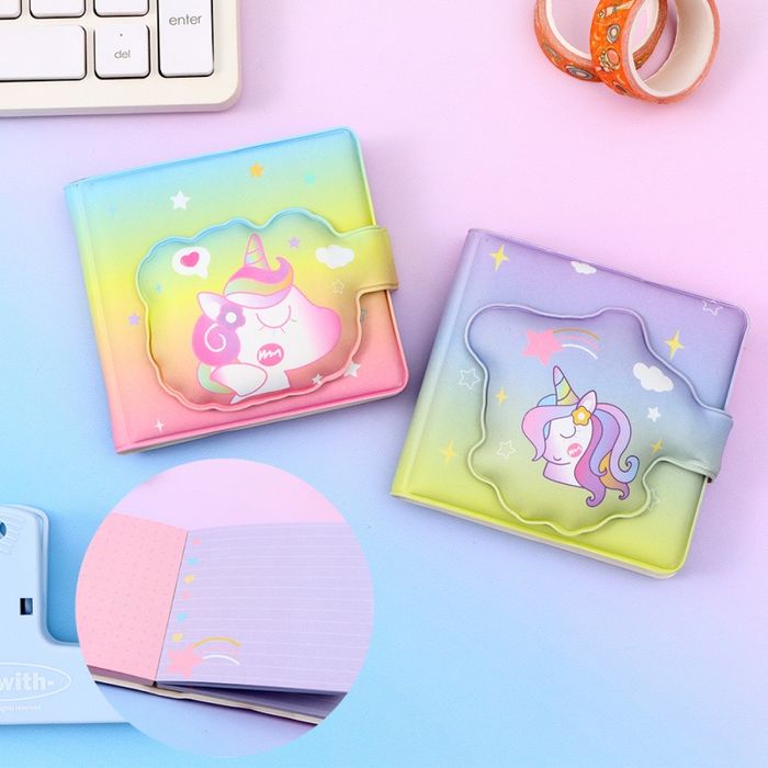 Starlight Pony Colorful Page Square Buckle Notebook (S)
