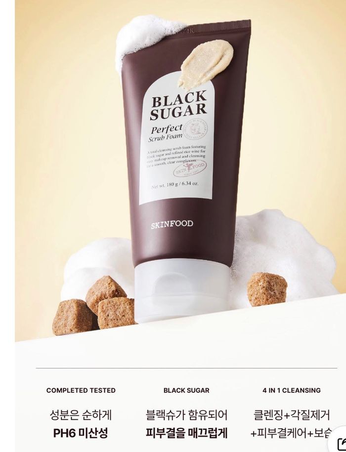 SKINFOOD BLACK SUGAR PERFECT Scrub foam