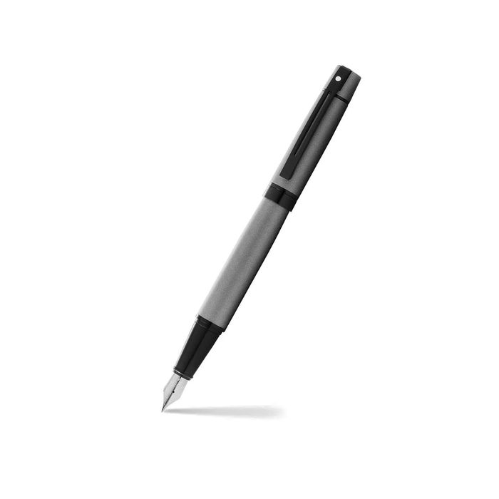 Sheaffer® 300 Matte Gray Fountain Pen With Black Trims 