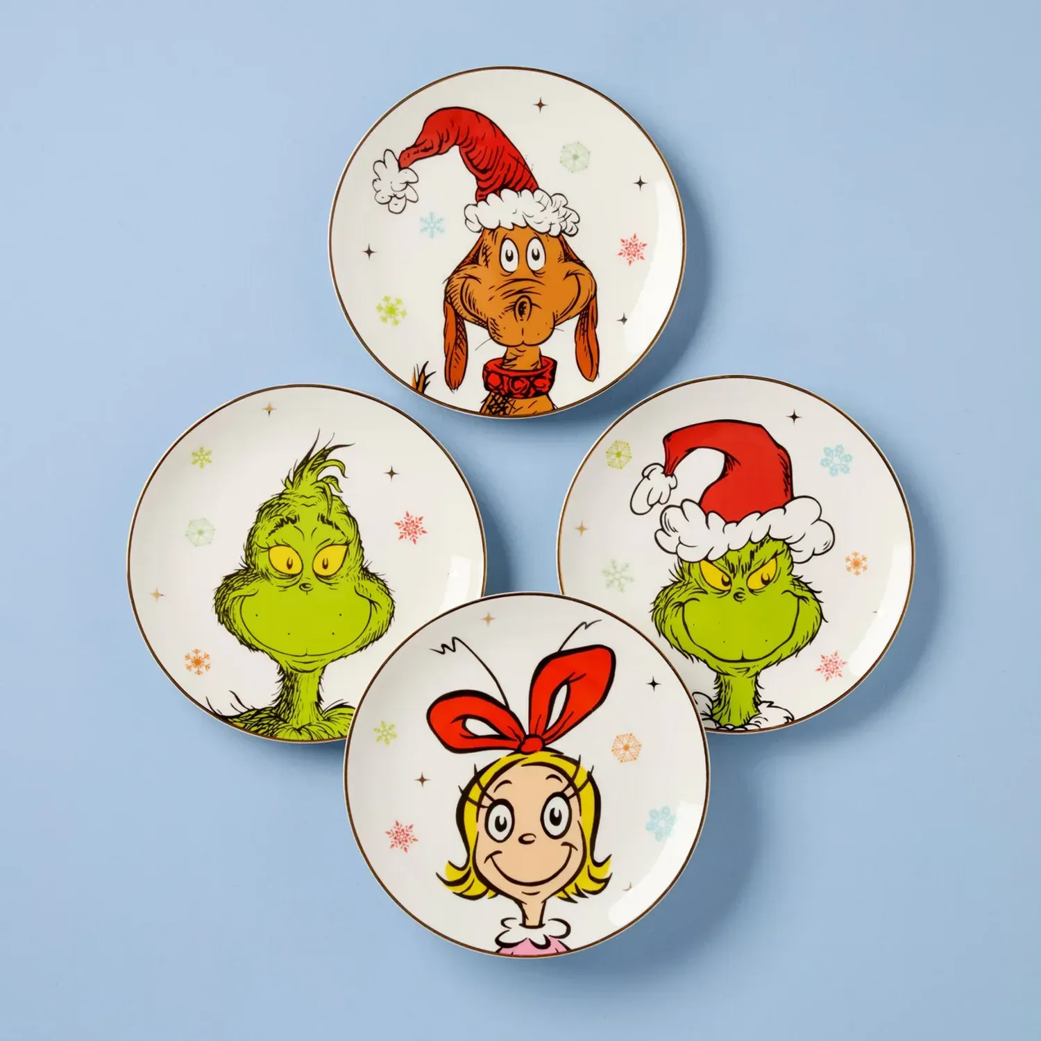 Merry Grinchmas Accent Plates - Set of 4