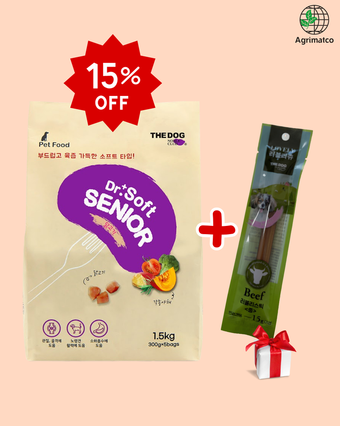 Dr. Soft Senior - Тахианы махтай зөөлөн хоол 1,5 кг Хөгшин нохойд зориулсан