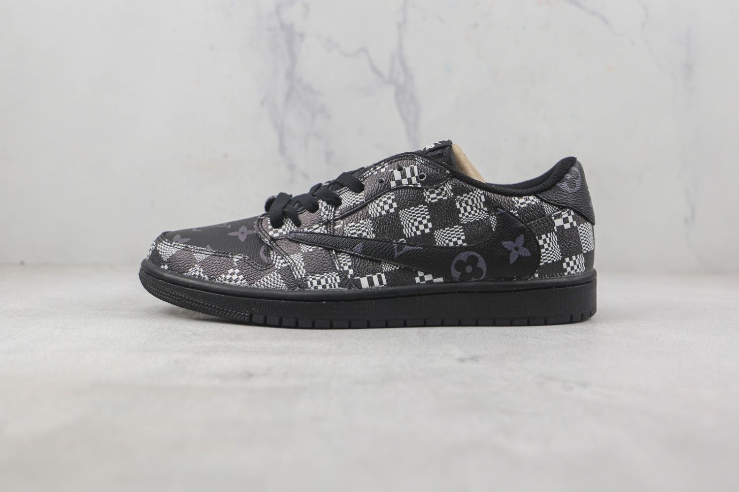 Air Jordan 1  Louis vuittonBlack check BRAB