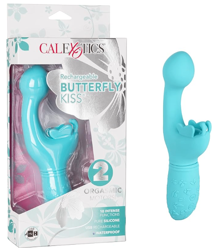 CalExotics Butterfly Kiss Rechargeable Butterfly Kiss Blue