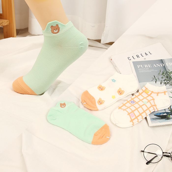 Bear Team Socks for Ladies(2 Pairs/Set)