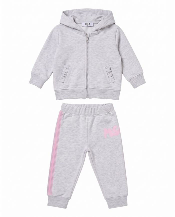 TRACKSUIT ZIP HOODIE, FLEECE STRETCH