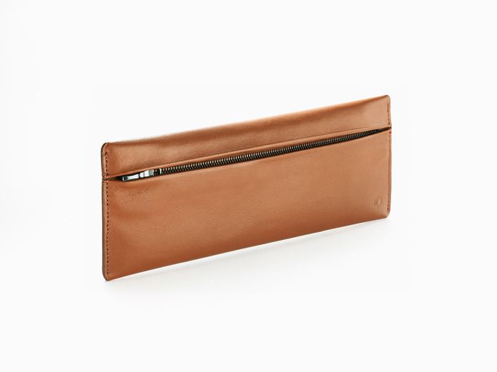 Caran d'Ache Leather Zipper Camel Pen Case  