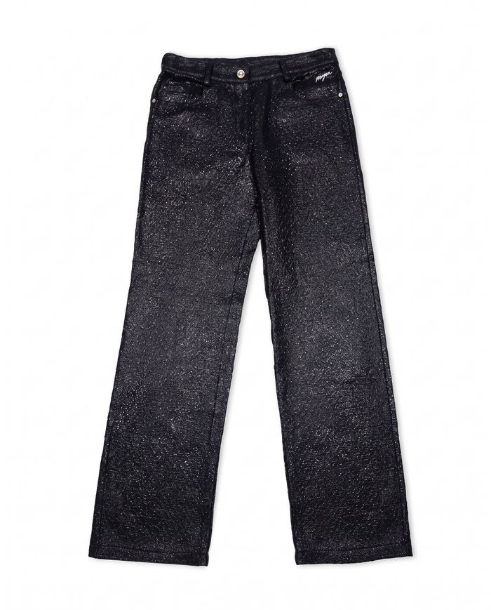 CROPED FABRIC PANTS