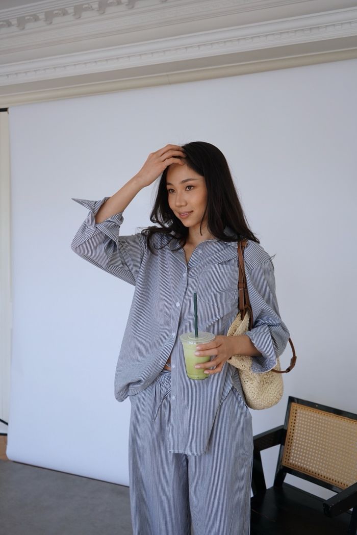 Dark Cotton Pant Set