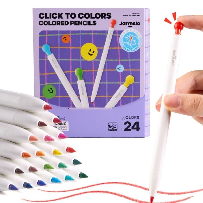 Click to Colored Pencil 24 -Дардаг арилдаг будгын харандаа 24ш 