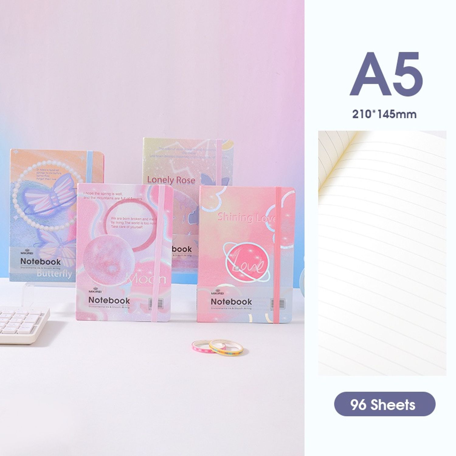 Dream Butterfly Hardcover Lined Notebook A5 96 Sheets