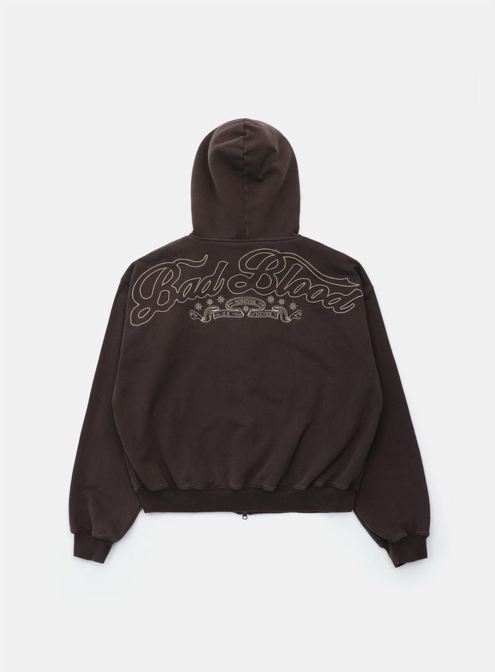 Mystic Capsule Hooded Zip-Up - Brown