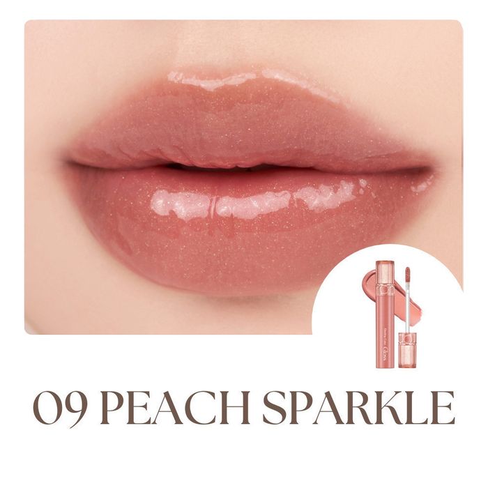 rom&nd Glasting Color Gloss 09 Peach Sparkle