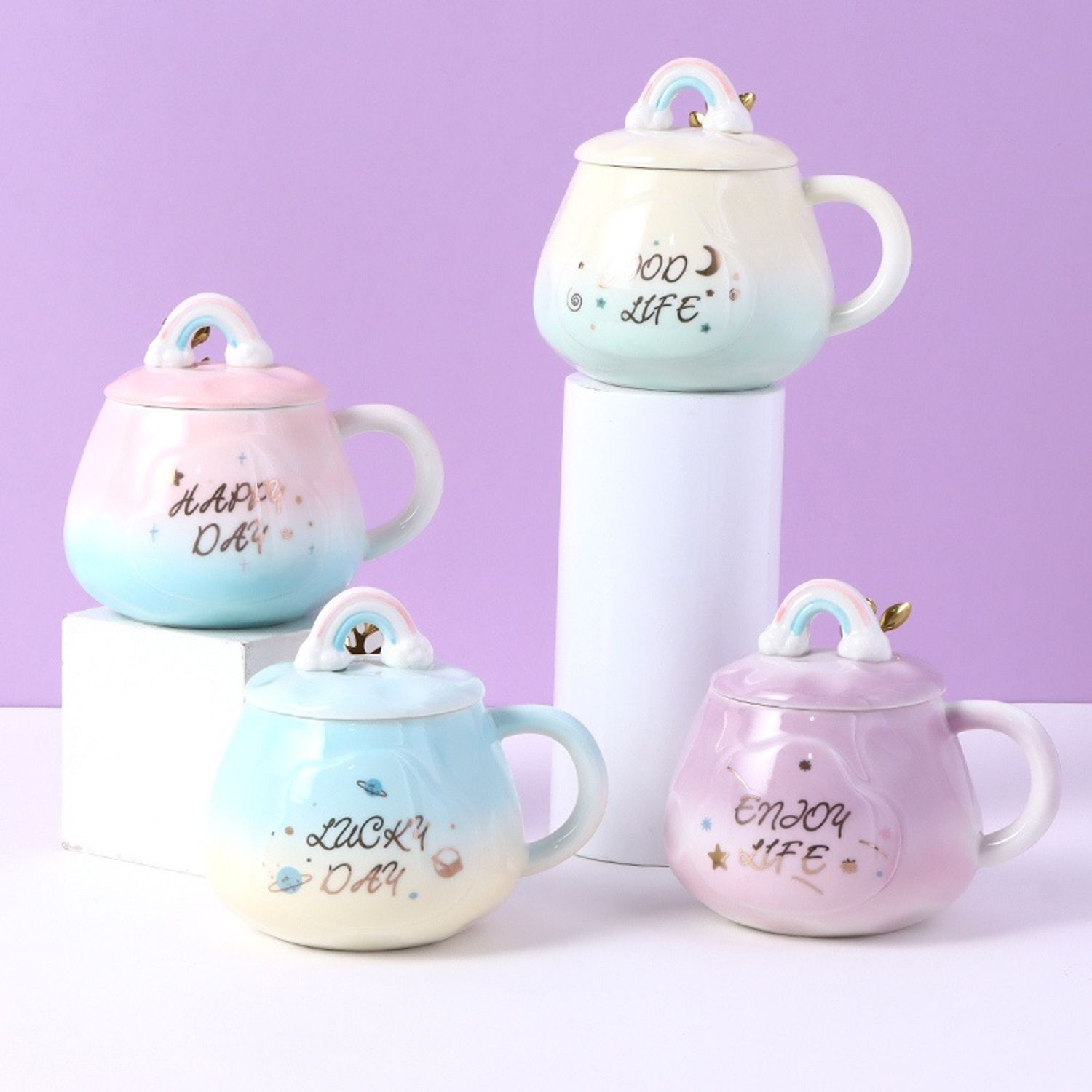 Rainbow Series 360ml/12.2fl.oz. Dazzling Ceramic Cup SPJ025