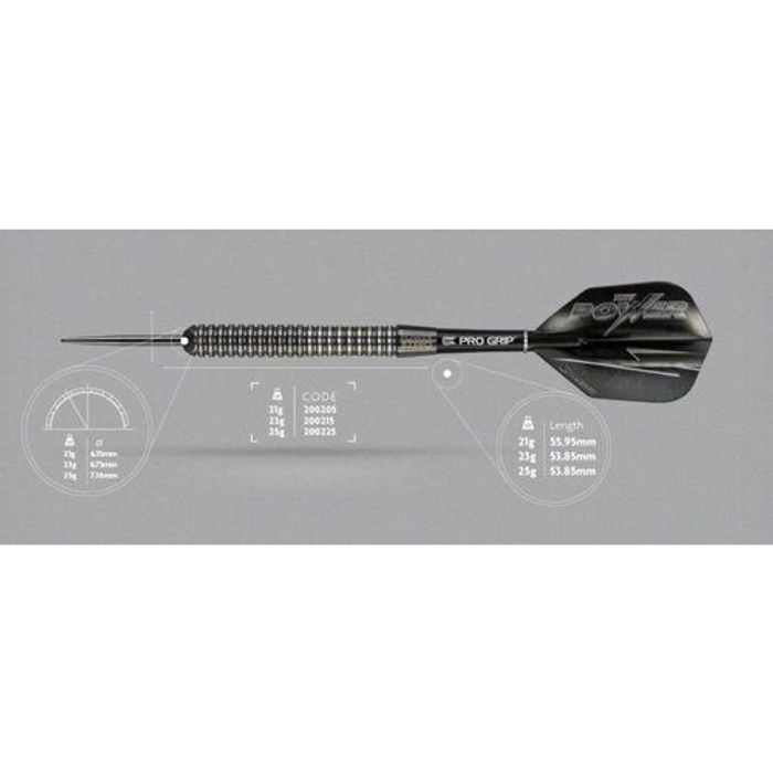 Target Phil Taylor Power 8ZERO Black Titanium S1 Soft Tip