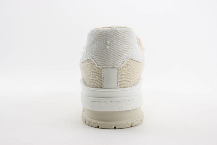 Louis Vuitton LV Trainer Beige Monogram Denim