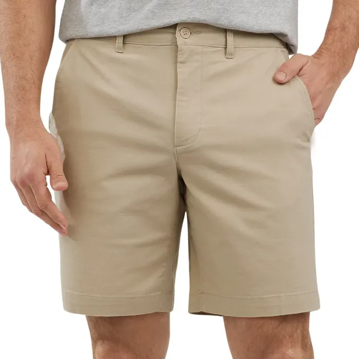 Land's End Men's Flat Front Short, Tan, Size 36