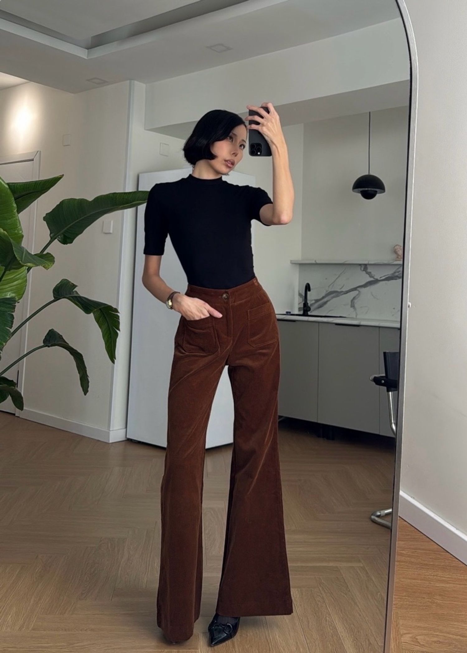 Flared Corduroy Pants