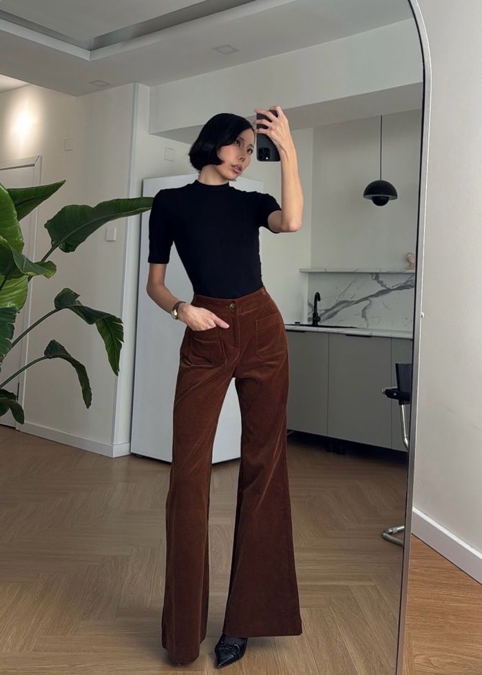 Flared Corduroy Pants
